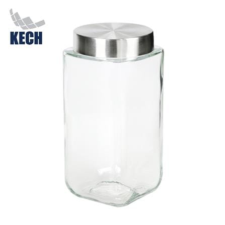 ขวดโหลแก้วเหลี่ยมฝาเกลียว KECH SQUARE 1.1 ลิตร