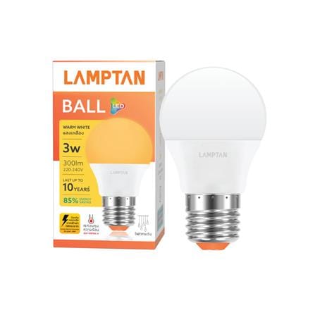 หลอด LED LAMPTAN BALL A45 3 วัตต์ WARM WHITE E27_2