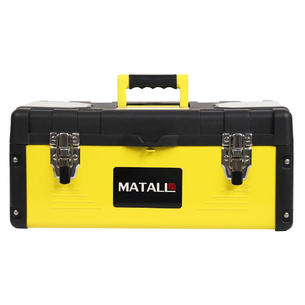 STEEL TOOL STORAGE BOX MATALL 90-1519 19IN BLACK-YELLOW