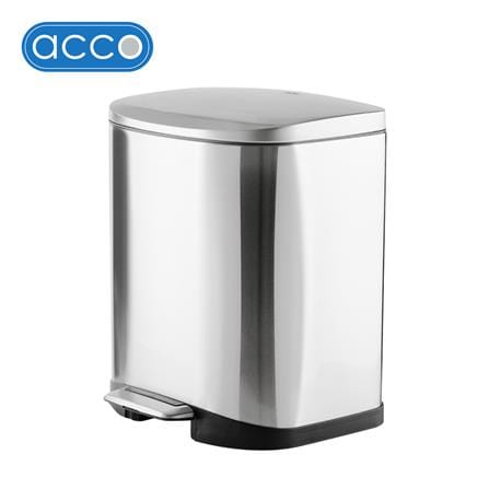 ROUND DUSTBIN PEDAL ACCO EK9366MT 20L SILVER