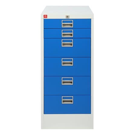 ตู้ลิ้นชักเหล็ก 6 ลิ้นชัก LUCKY WORLD CDX-6-RG สีน้ำเงิน_1