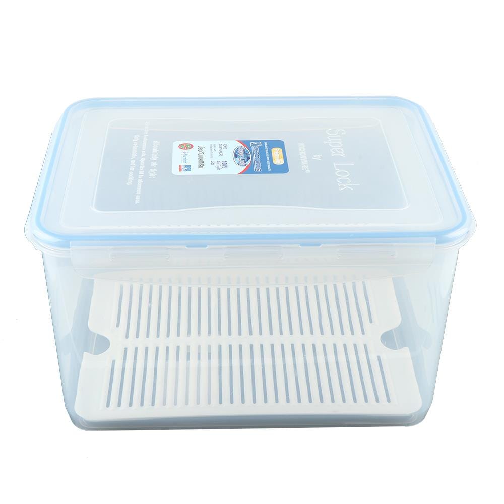 กล่องอาหารเหลี่ยม SUPER LOCK MICRON 6818 8.4 ลิตร