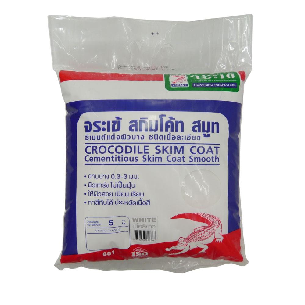 ซีเมนต์ฉาบผิวละเอียด จระเข้ 5 กก. สีขาว