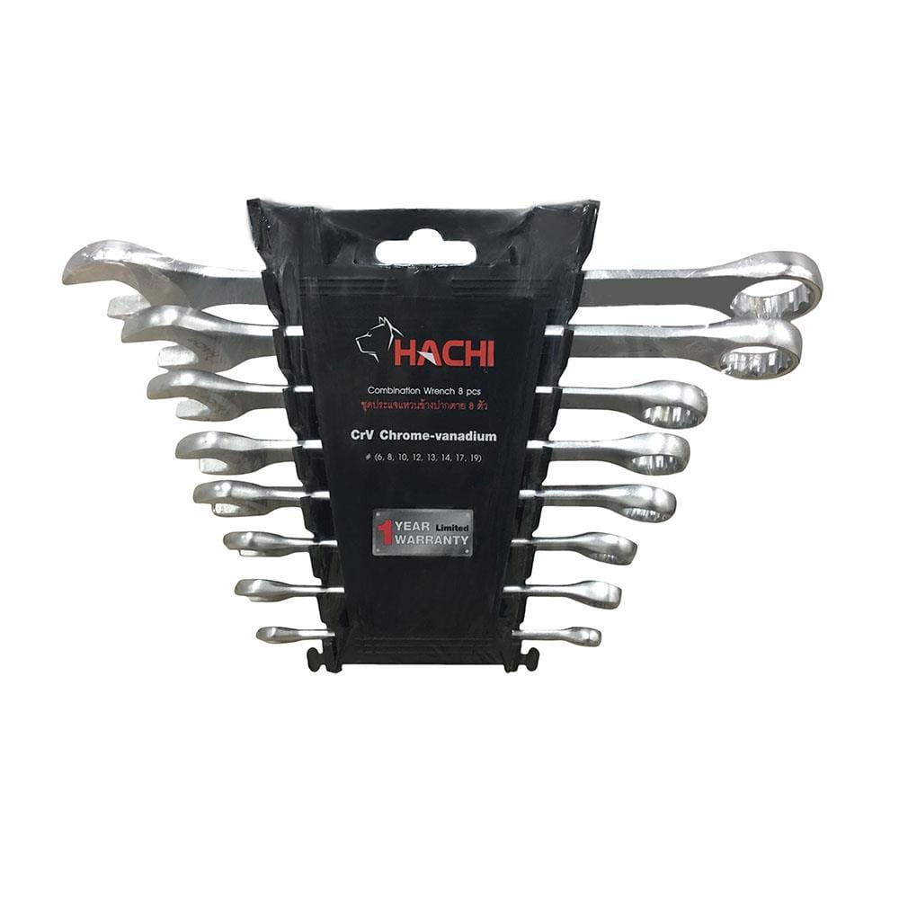 ประแจแหวนข้างปากตาย HACHI 8 ชิ้น/ชุด