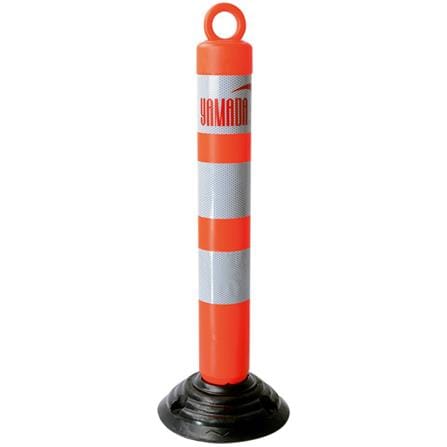 เสาล้มลุกพร้อมฐานจราจร YMD HDPE 80 ซม. สีแดง_0