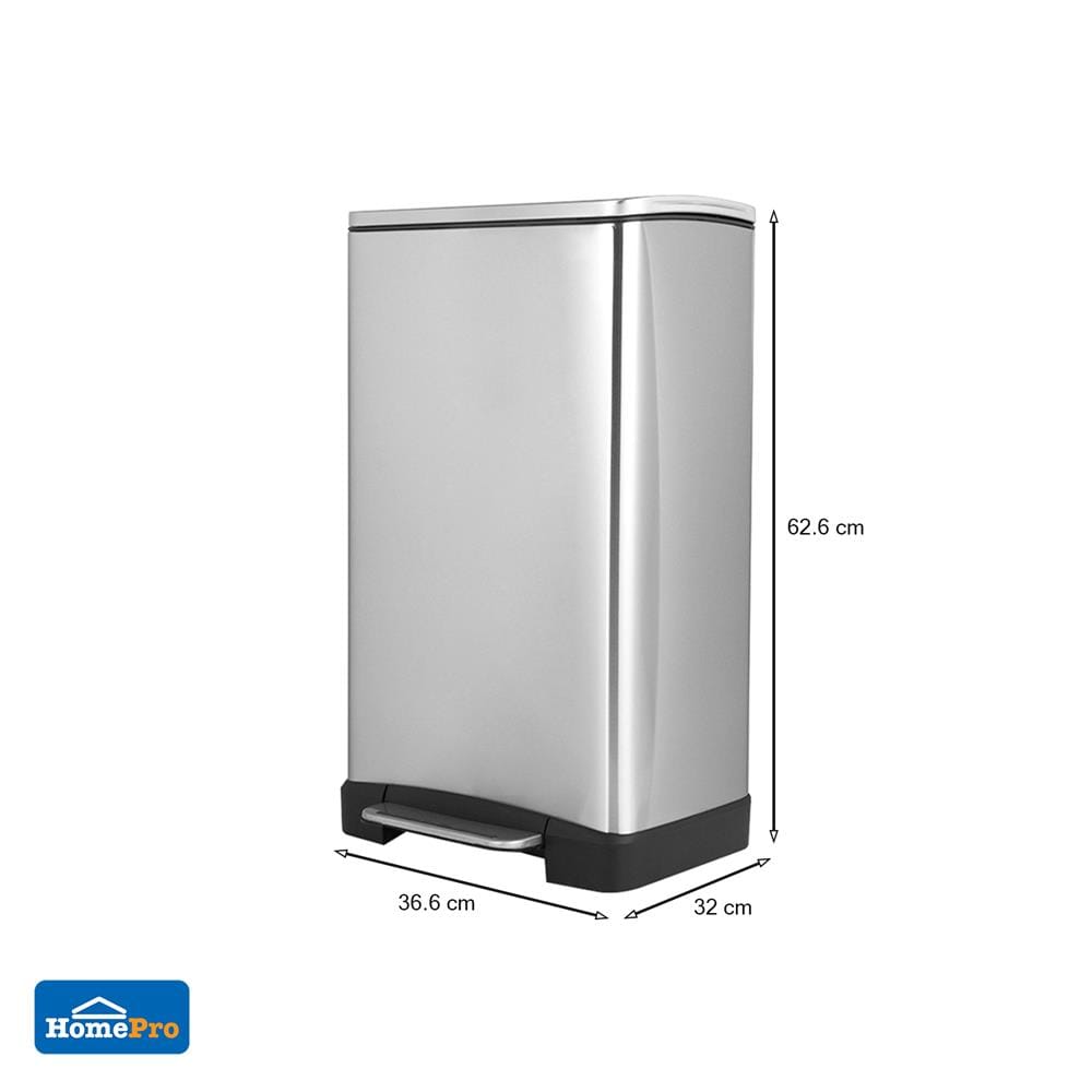 ถังขยะเหยียบ ACCO SOFT CLOSED EK1437MT ขนาด 30L สีเงิน