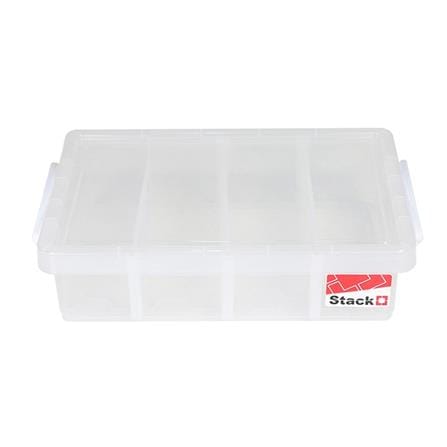 กล่องเก็บของ ฝาล็อค STACKO 57291 37.5x25.6x10 ซม. สีใส