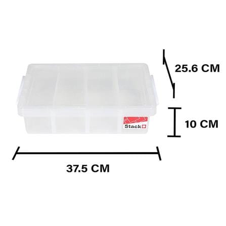 กล่องเก็บของ ฝาล็อค STACKO 57291 37.5x25.6x10 ซม. สีใส_6