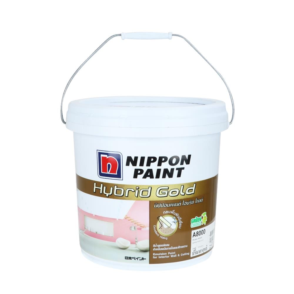 สีน้ำทาภายใน NIPPON PAINT HYBRID GOLD PEARL WHITE 2.5 แกลลอน