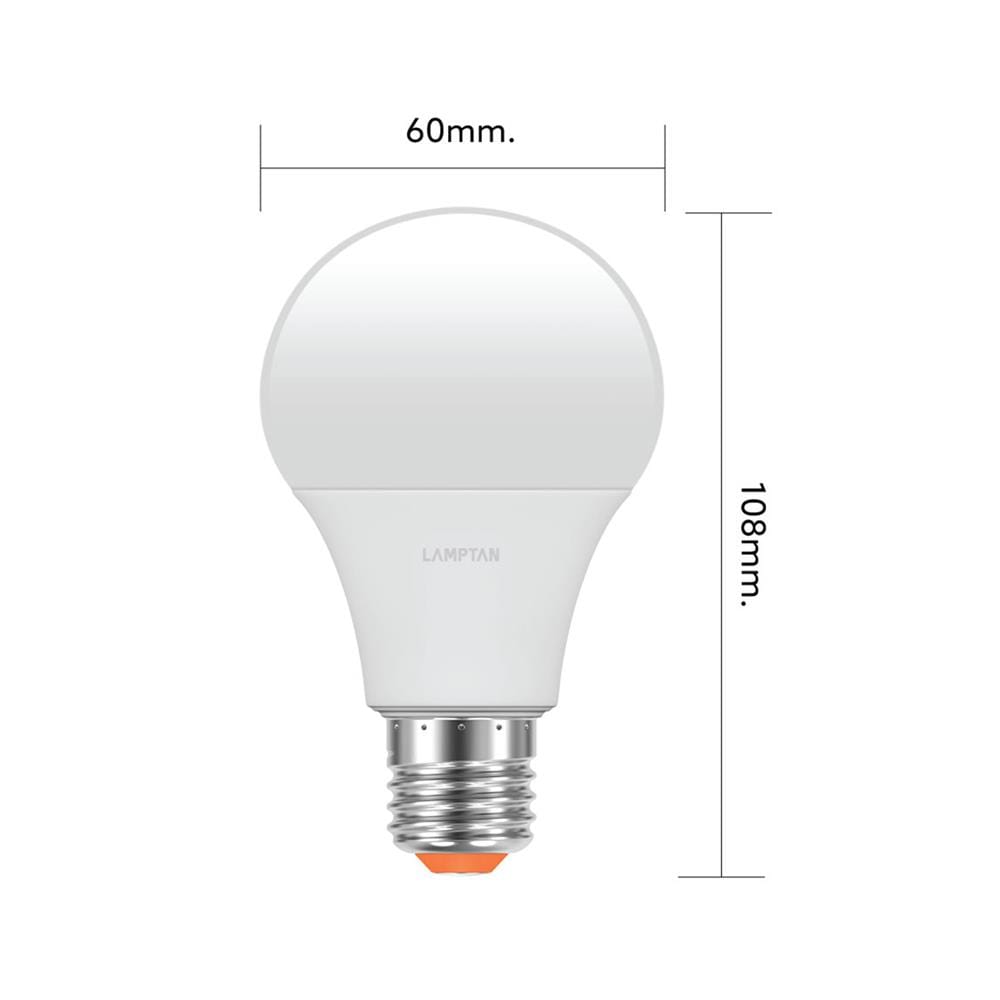 หลอด LED LAMPTAN BULB GLOSS 9 วัตต์ DAYLIGHT E27 (แพ็ก 2 ชิ้น)