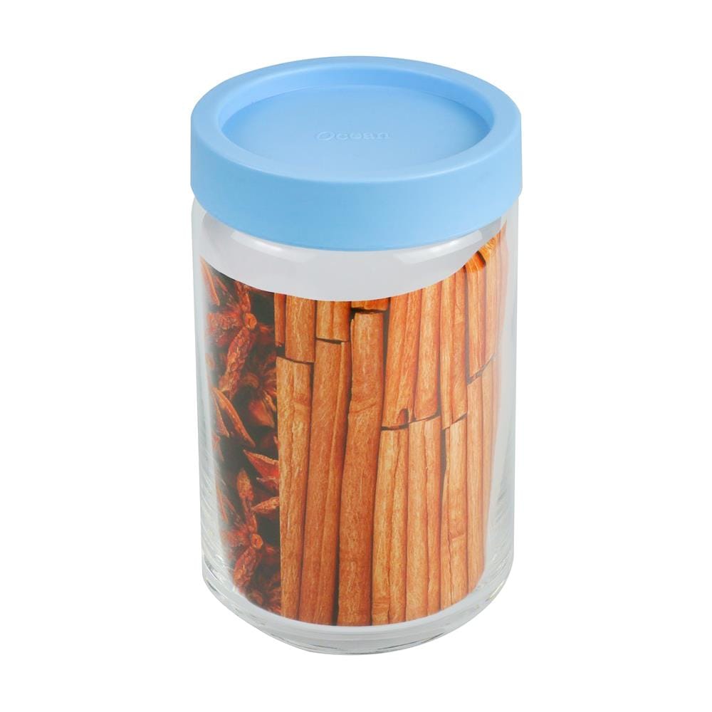 ขวดโหลแก้วฝาดึง OCEAN POP JAR 0.75 ลิตร สีฟ้า