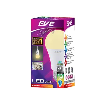 หลอด LED EVE A60 13 วัตต์ WARM WHITE E27_2