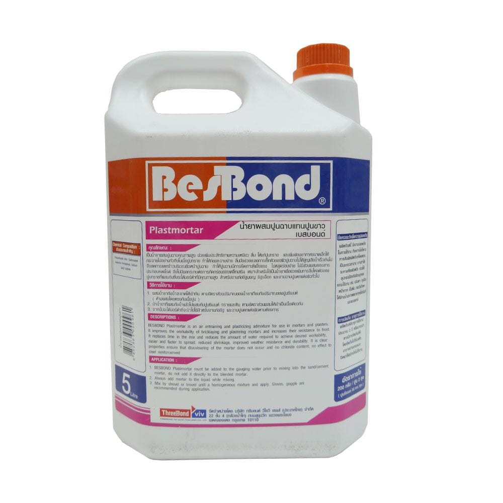 น้ำยาผสมปูนก่อ/ฉาบ BESBOND PLASTMORTAR 5 ลิตร