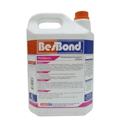 น้ำยาผสมปูนก่อ/ฉาบ BESBOND PLASTMORTAR 5 ลิตร_1