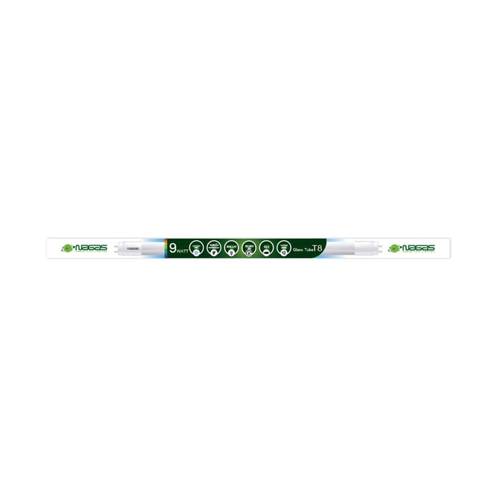 หลอด LED สั้น NAGAS T8 TUBE GLASS 9 วัตต์ DAYLIGHT G13
