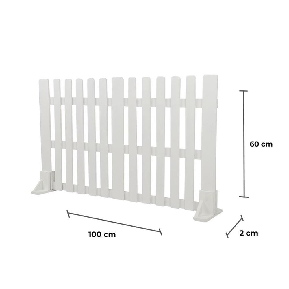 รั้วไม้เต็งตั้งพื้น SPRING 100x60 ซม. สีขาว