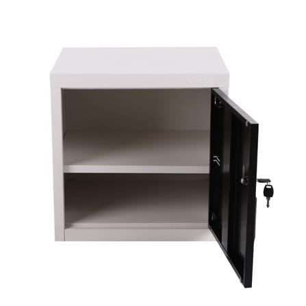 ตู้เหล็กบานเปิดทึบ KIOSK UNI-1 สีขาว/ดำ_2