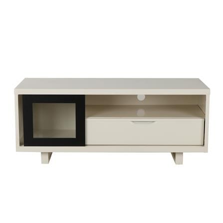 ตู้วางทีวี KIOSK LT-002 BL 132 ซม. สีขาว/ดำ