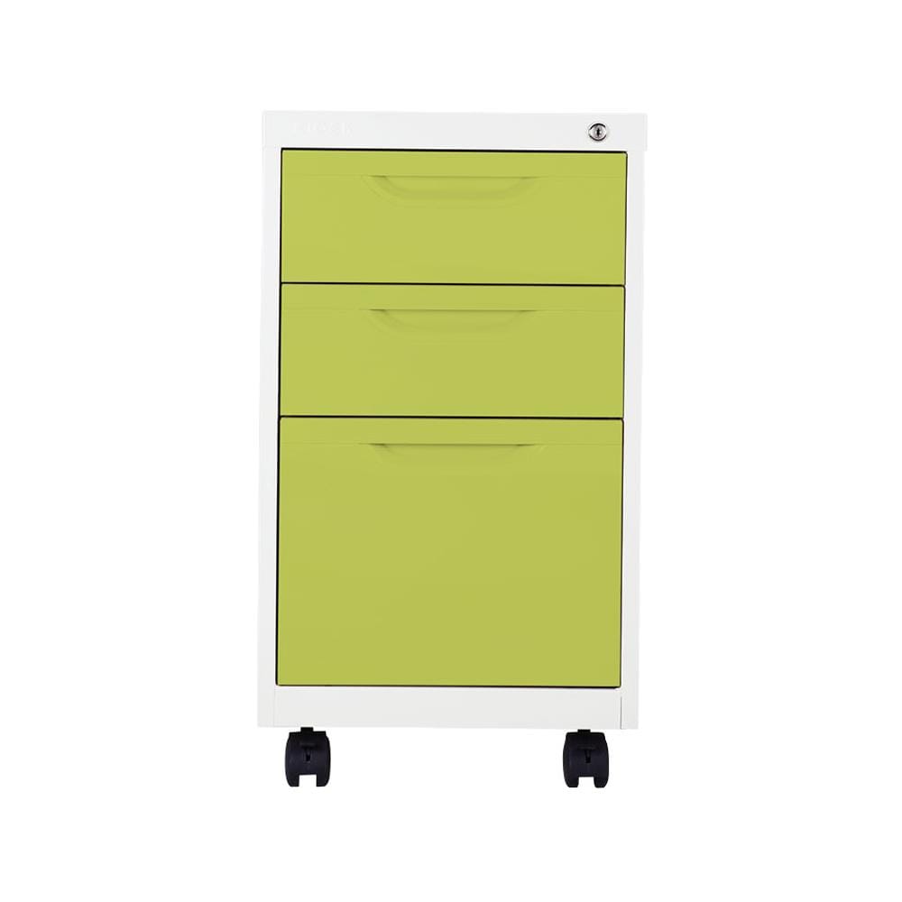 ตู้ลิ้นชักเหล็ก 3 ลิ้นชัก KIOSK BS-503 สีขาว/เขียว