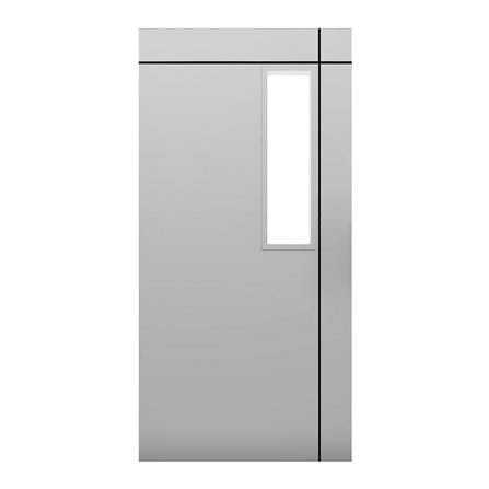 ประตู UPVC ไม่เจาะลูกบิด PARAZZO ED บานกระจกฝ้า 100X200 ซม. สีขาว_0