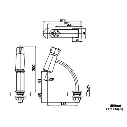 ก๊อกอ่างล้างหน้าเดี่ยว COTTO CT1139A(LED)_3