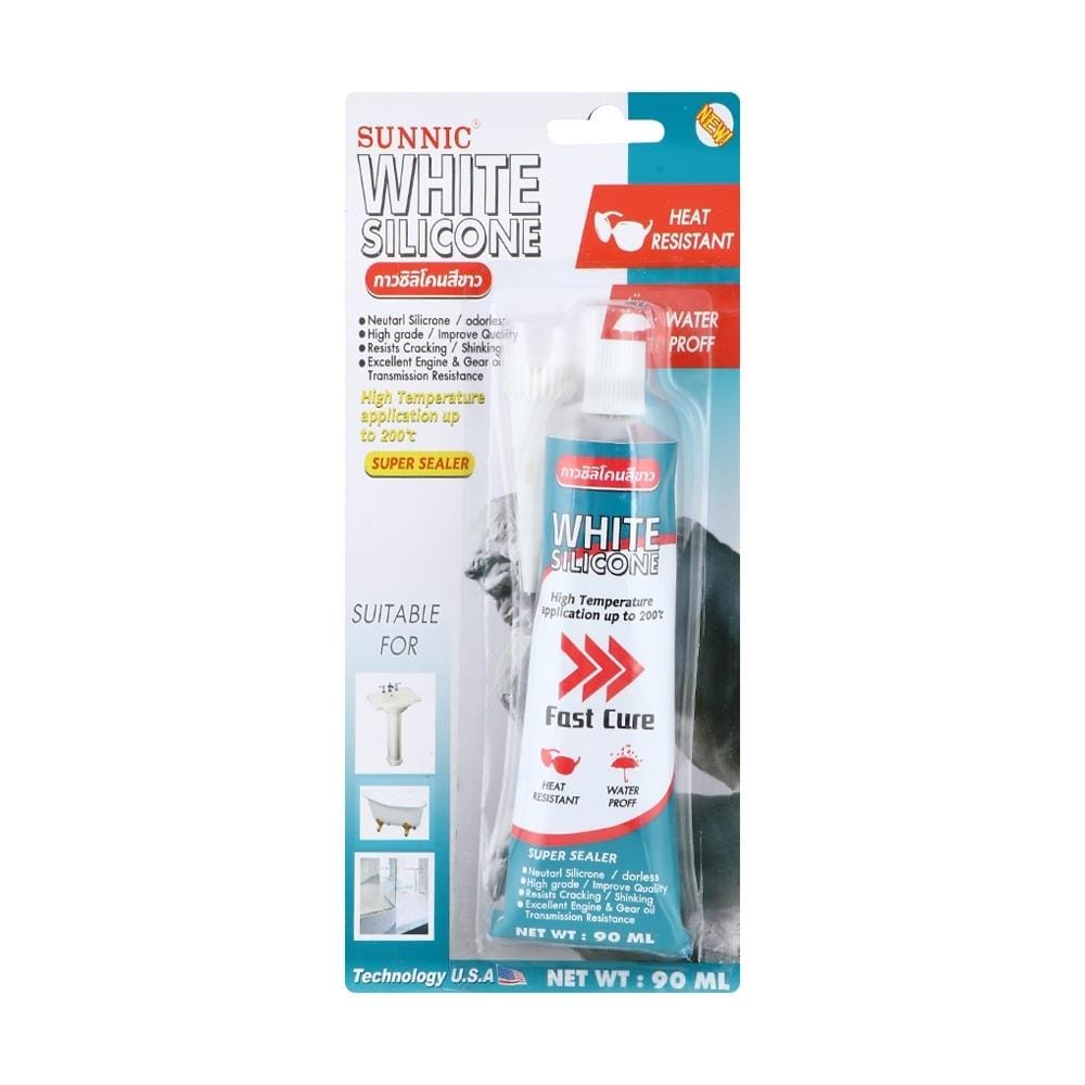 ซิลิโคนไร้กรด SUNNIC 90 มล. สีขาว