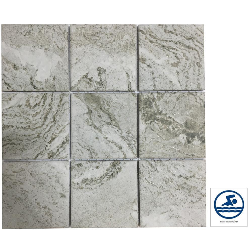 MOSAIC TILE 30x30IN COTTO MT 4SR1 HIDEAWAY ALPINE LIGHT GREY