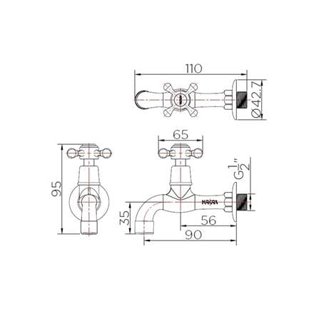 ก๊อกล้างพื้น 1 ทาง KARAT FAUCET SW91-50R1_1