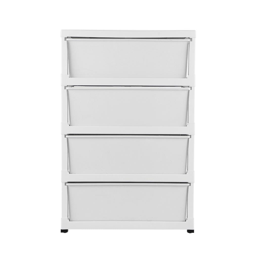 ตู้ลิ้นชัก 4 ชั้น มีล้อ STACKO C5 45x56x85 ซม. สีขาว