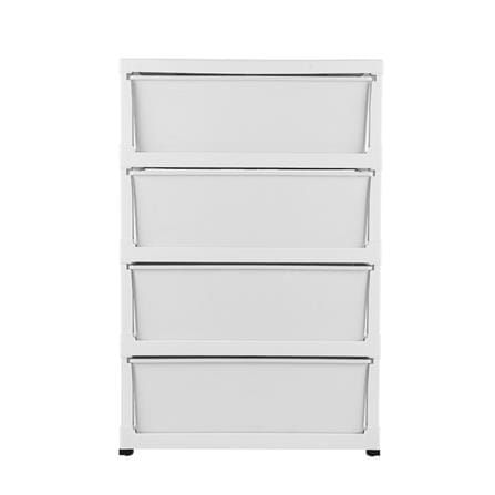 ตู้ลิ้นชัก 4 ชั้น มีล้อ STACKO C5 45x56x85 ซม. สีขาว_3
