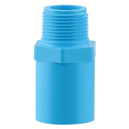 ข้อต่อตรงเกลียวนอก-หนา SCG 3/4 นิ้ว สีฟ้า