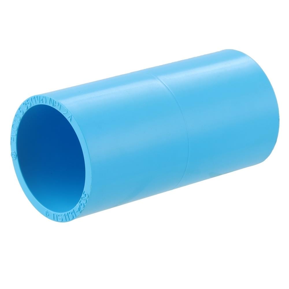 ข้อต่อตรง-หนา SCG 1 1/4 นิ้ว สีฟ้า