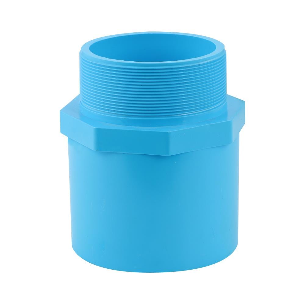 ข้อต่อตรงเกลียวนอก-หนา SCG 4 นิ้ว สีฟ้า