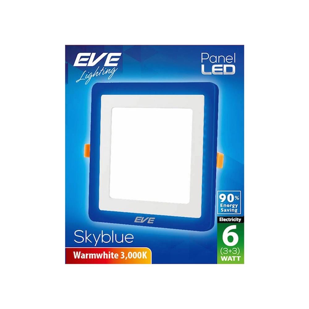 ดาวน์ไลท์ LED EVE SKYBLUE SQUARE 542785 3 นิ้ว 6 วัตต์ WARM WHITE สีขาว