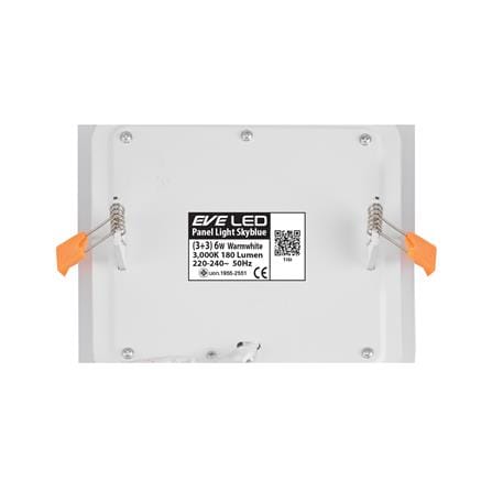 ดาวน์ไลท์ LED EVE SKYBLUE SQUARE 542785 3 นิ้ว 6 วัตต์ WARM WHITE สีขาว_5