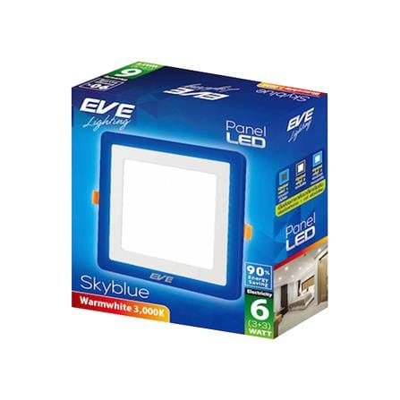 ดาวน์ไลท์ LED EVE SKYBLUE SQUARE 542785 3 นิ้ว 6 วัตต์ WARM WHITE สีขาว_4