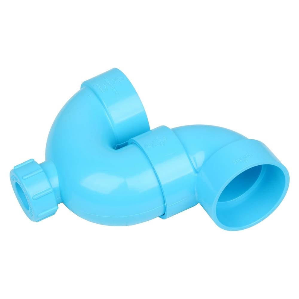 ข้อต่อ P-TRAP (มีช่องระบาย) SCG 2 นิ้ว สีฟ้า