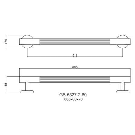 ราวมือจับ แบบตรง WS GB-5327-2/60 60 ซม._2