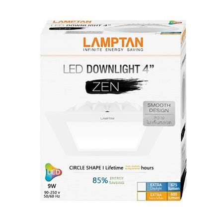 ดาวน์ไลท์ LED LAMPTAN ZEN 4 นิ้ว 9 วัตต์ WARM WHITE สีขาว_2