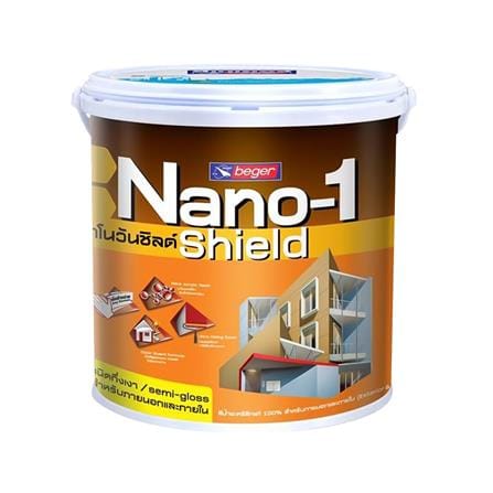 สีน้ำทาภายนอก BEGER NANO1 SHIELD BASE D กึ่งเงา 3....