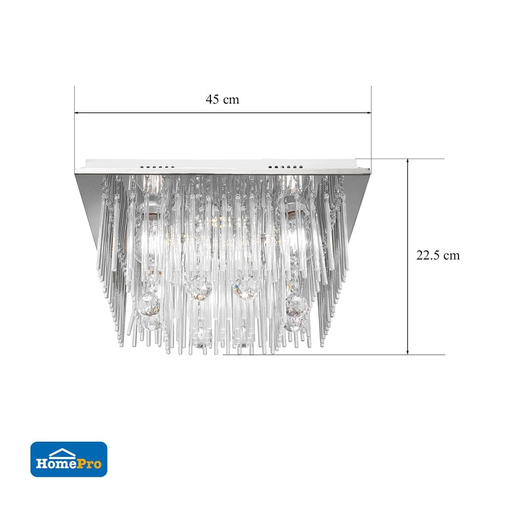 ไฟถาด LED CARINI C5173/4+4 CH 24 วัตต์ สีใส 1 หัว