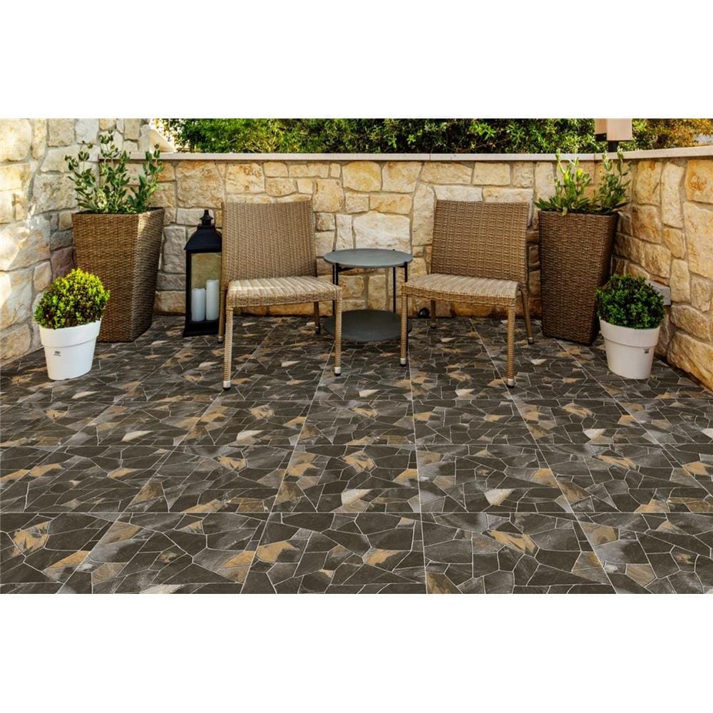 กระเบื้องพื้น 50x50 ซม. DURAGRES โทมาฮอว์ค ดำ A 1M2