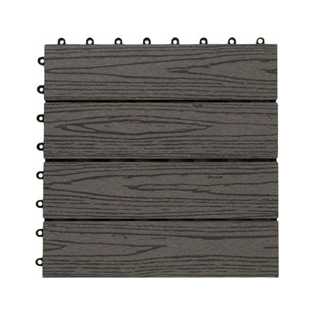 WPC FLOOR DECKING SPRING 30X30CM GREY