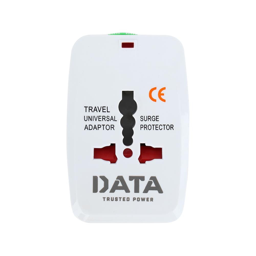 ปลั๊กแปลง 2 ขา UNIVERSAL  2 USB DATA DP1 สีขาว