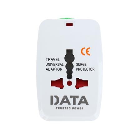 ปลั๊กแปลง 2 ขา UNIVERSAL  2 USB DATA DP1 สีขาว