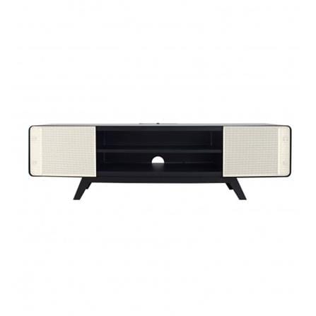 ตู้วางทีวี KIOSK PT-04 DG 150 ซม. สีดำ/ขาว_1