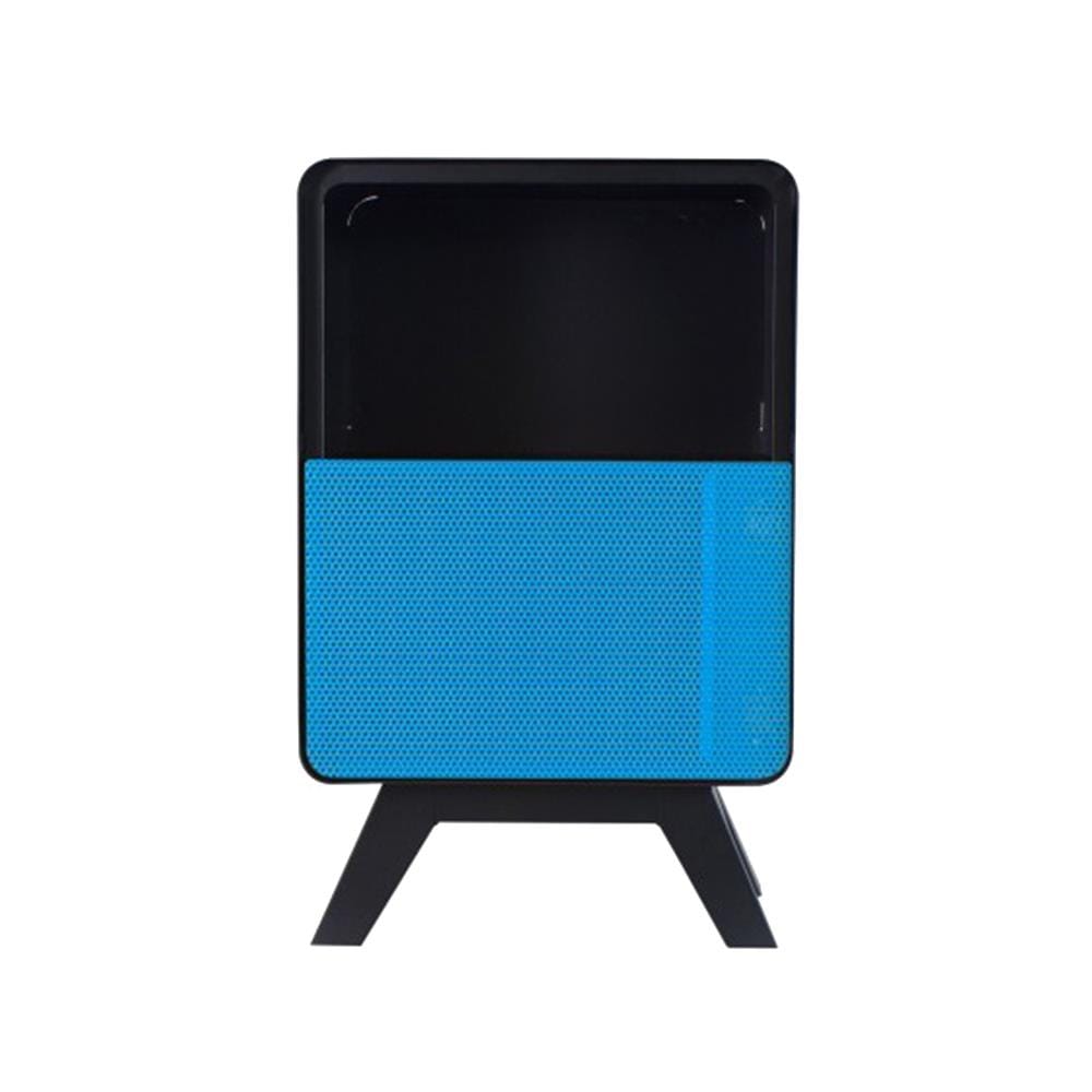 ตู้เหล็กบานผสม KIOSK PT-02 BO สีดำ/ฟ้า