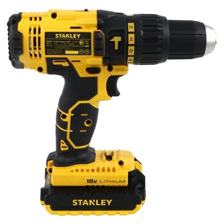 สว่านกระแทกไร้สาย (พร้อมแบตเตอรี่) STANLEY SCH20C2K-B1 18 โวลต์_2