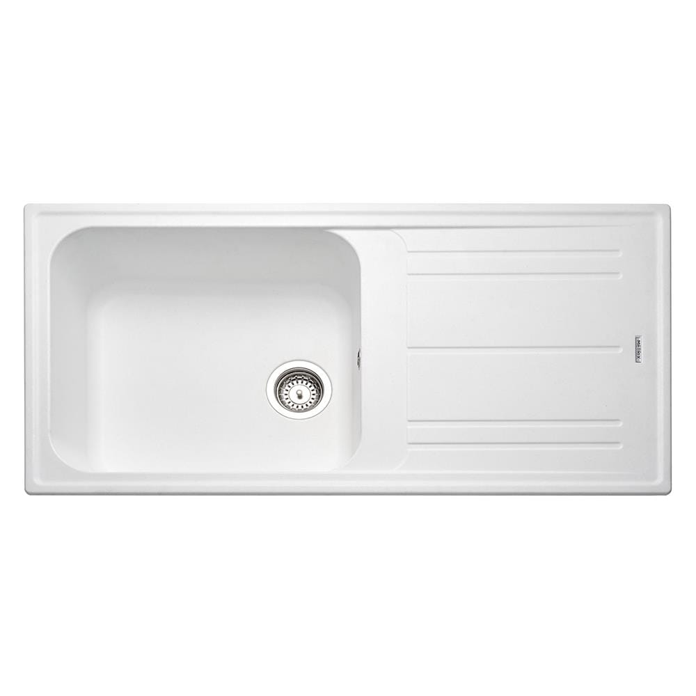 ซิงค์ฝัง 1หลุม 1ที่พัก METRIX MOS11WH สีขาว