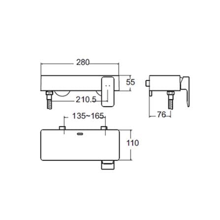 ก๊อกผสมยืนอาบ AMERICAN STANDARD A-1312-300B_1